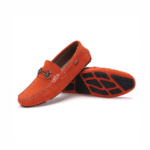 summer stylish leather handmade moccasin suede shoes