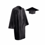 black Child Shiny Cap, Gown & Tassel Package